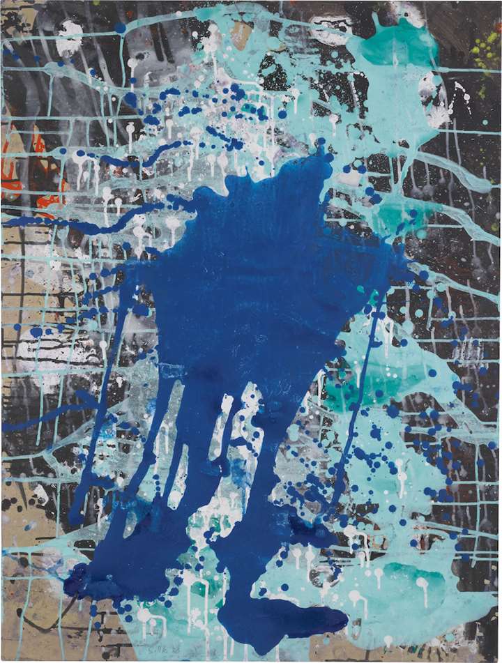 Schüttbild Blau/Grün